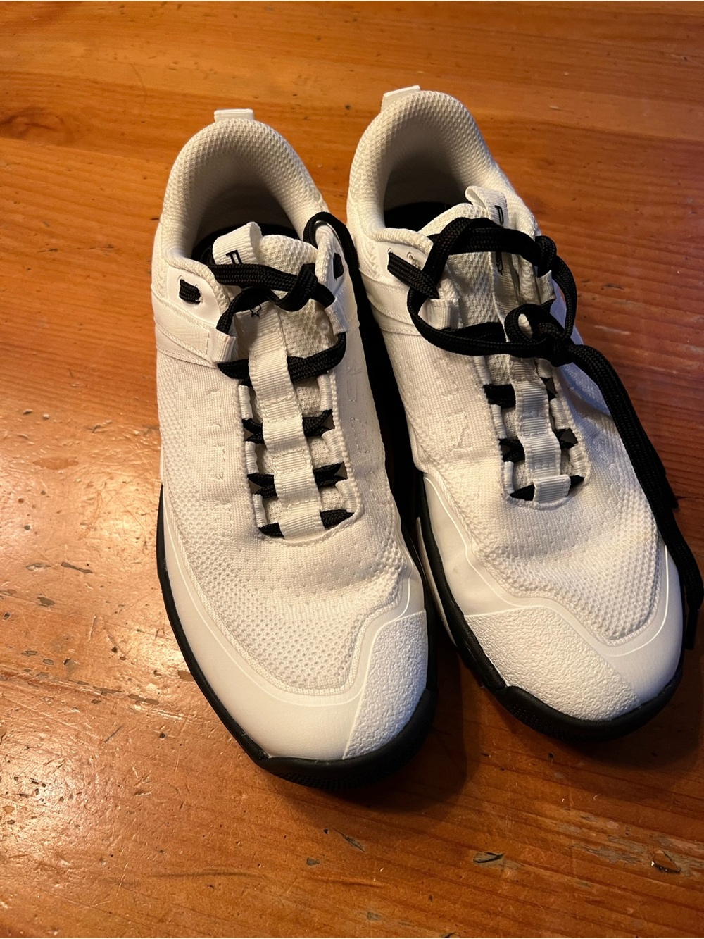 Women’s White Athletic Sneakers with Black Accents